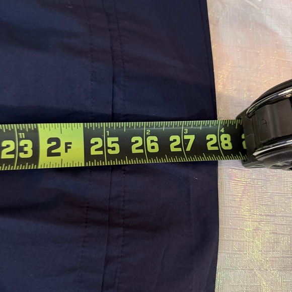 Quince 100% Organic Cotton Poplin Tiered Maxi Dress Women's L Navy Smocked Boho - Picture 14 of 14